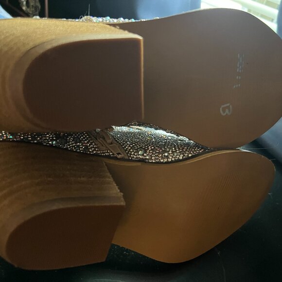 NWOT Clear Rhinestone Cowgirl Boots size 8 - Shine Bright - Picture 5 of 5